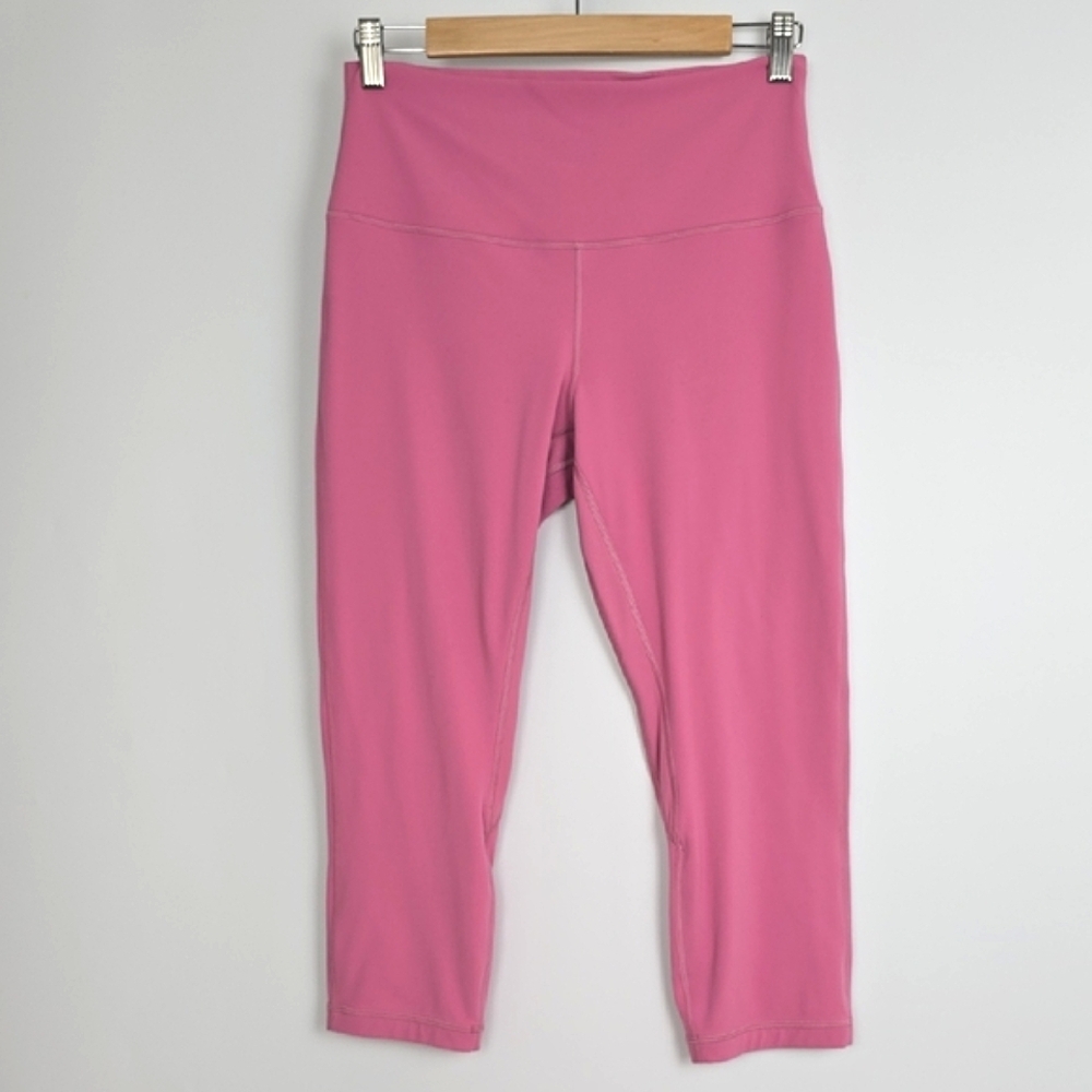 Lululemon Women's Align Blossom Pink High Rise Crop Leggings Buttery Soft Sz 10